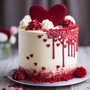 Red Velvet Heart Cake