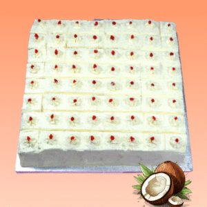 Fresh Cream Platter Cake | Coconut