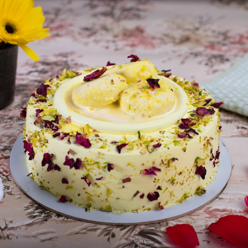 BC19 Rusmalai Cake - Bright Cake | Eggless Cakes for Every Celebration