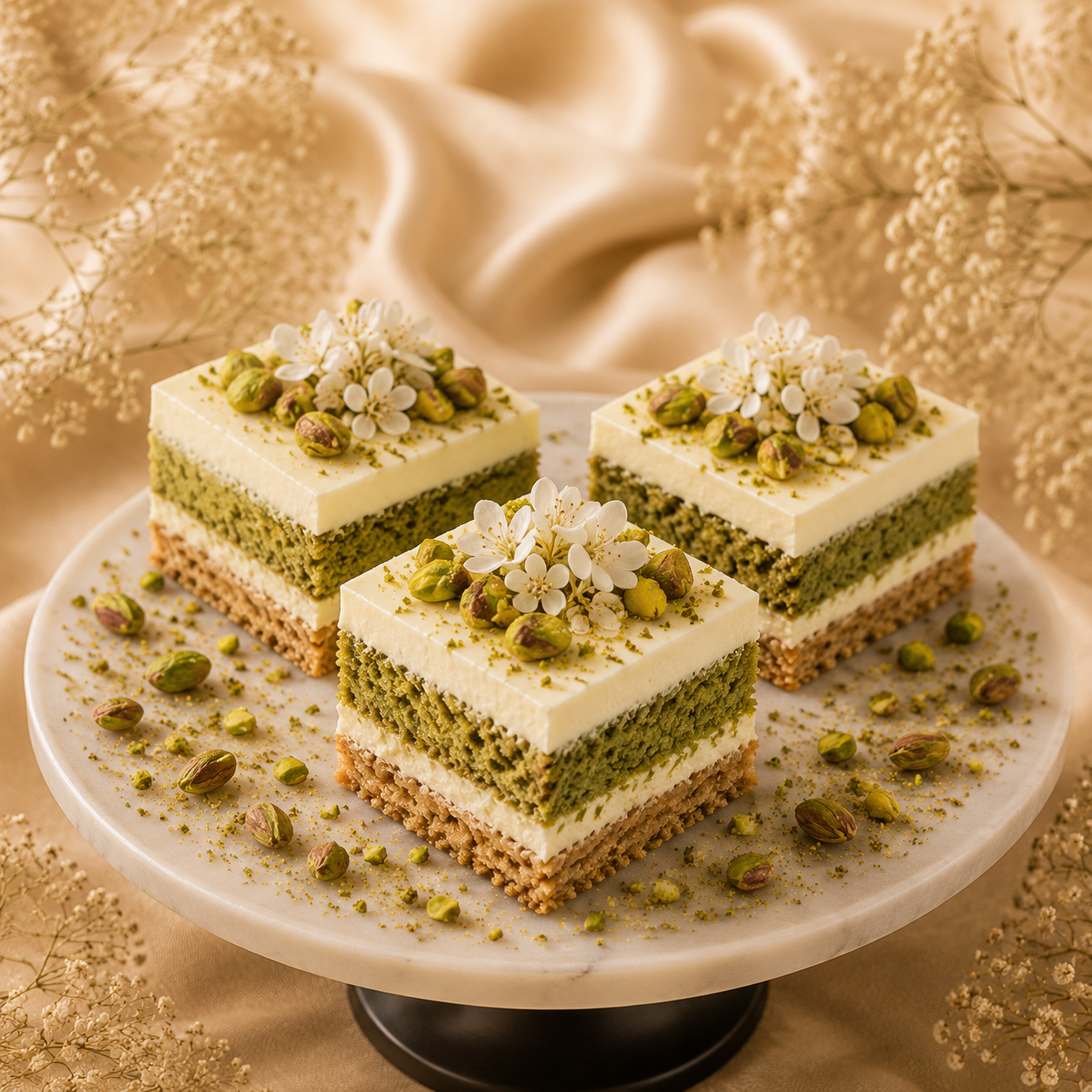 Pistachio Cake Slice